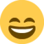 Grinning Face with Smiling Eyes emoji on Discord