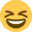 Grinning Squinting Face on Twitter / X