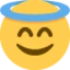 Smiling Face with Halo emoji on Discord