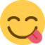 Face Savoring Food emoji, Twitter / X design
