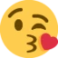 Face Blowing a Kiss emoji on Discord