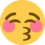 Kissing Face with Closed Eyes emoji on Discord