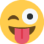 Winking Face with Tongue emoji, Twitter / X design