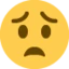 Worried Face emoji on Discord