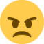 Angry Face emoji, Twitter / X design