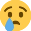 Crying Face emoji on Discord