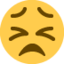 Persevering Face emoji, Twitter / X design