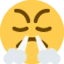 Face with Steam From Nose emoji, Twitter / X design