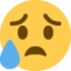 Sad But Relieved Face emoji on Discord