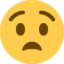 Anguished Face emoji, Twitter / X design