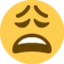Weary Face emoji on Discord