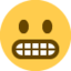 Grimacing Face emoji, Twitter / X design