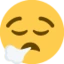Face Exhaling emoji, Twitter / X design