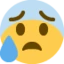 Anxious Face with Sweat emoji on Discord