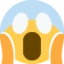 Face Screaming in Fear emoji on Discord
