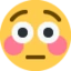 Flushed Face emoji, Twitter / X design