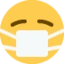 Face with Medical Mask emoji, Twitter / X design