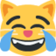 Cat with Tears of Joy emoji, Twitter / X design