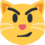 Cat with Wry Smile emoji, Twitter / X design