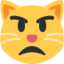 Download Pouting Cat emoji, Twitter / X style