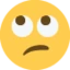 Face with Rolling Eyes emoji, Twitter / X design