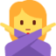 Download Woman Gesturing No emoji, Twitter / X style