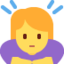 Download Woman Bowing emoji, Twitter / X style
