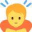 Person Bowing emoji, Twitter / X design