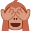 See-no-evil Monkey emoji, Twitter / X design