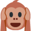 Hear-no-evil Monkey emoji, Twitter / X design