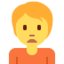 Download Person Frowning emoji, Twitter / X style