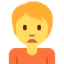 Person Frowning emoji, Twitter / X design