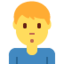 Man Pouting emoji, Twitter / X design