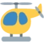 Helicopter emoji, Twitter / X design