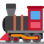 Download Locomotive emoji, Twitter / X style