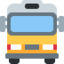 Oncoming Bus emoji, Twitter / X design