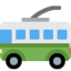 Trolleybus emoji, Twitter / X design