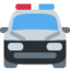 Oncoming Police Car emoji, Twitter / X design