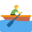 Man Rowing Boat emoji, Twitter / X design