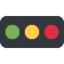 Horizontal Traffic Light emoji, Twitter / X design