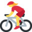 Download Woman Biking emoji, Twitter / X style
