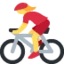 Woman Biking emoji, Twitter / X design