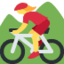 Download Woman Mountain Biking emoji, Twitter / X style
