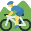 Man Mountain Biking emoji, Twitter / X design