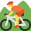 Download Person Mountain Biking emoji, Twitter / X style