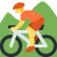 Person Mountain Biking emoji, Twitter / X design