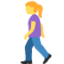 Download Woman Walking emoji, Twitter / X style
