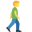 Man Walking Facing Right emoji, Twitter / X design