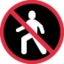 Download No Pedestrians emoji, Twitter / X style
