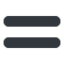 Heavy Equals Sign emoji, Twitter / X design
